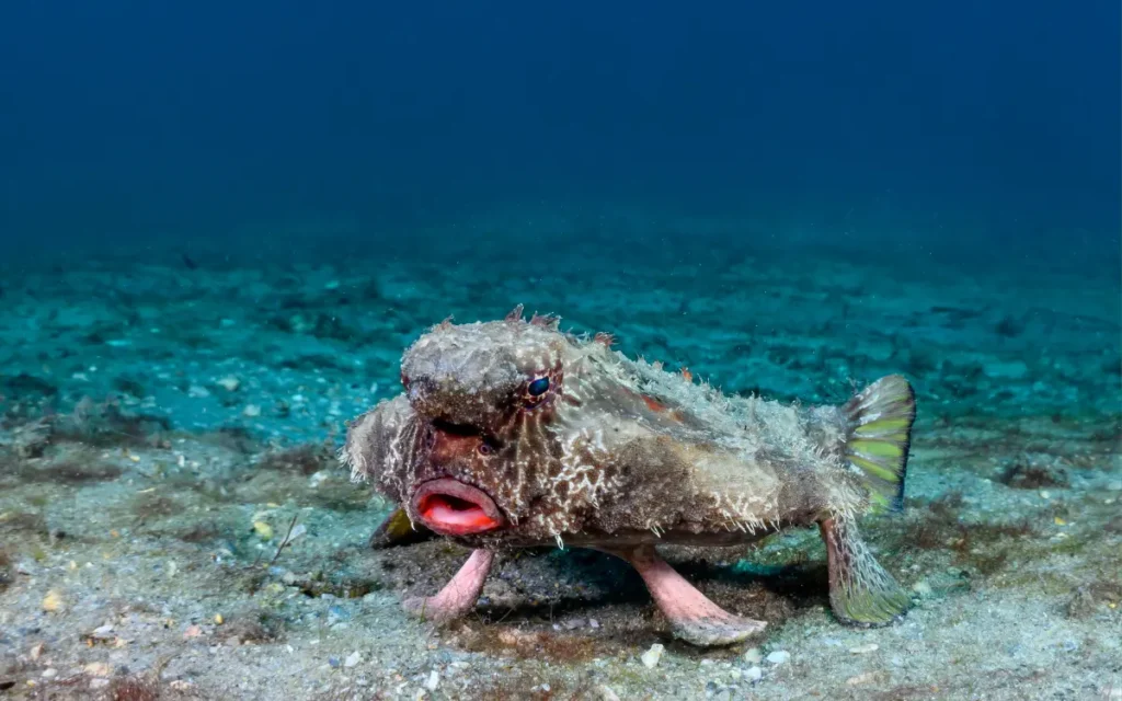 Red lipped Batfish