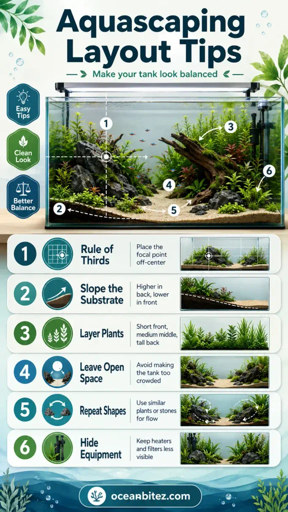 Aquascaping layouts