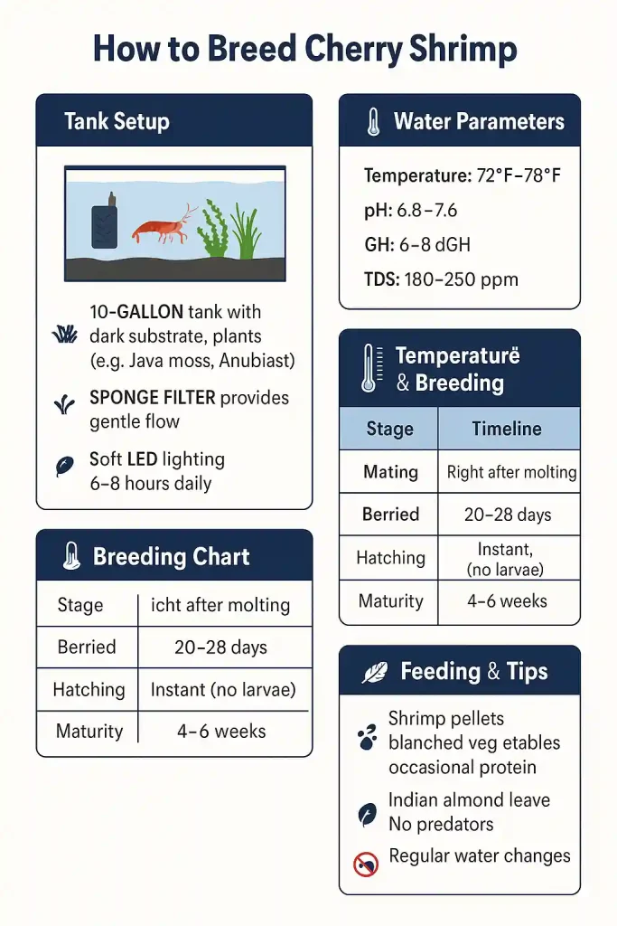 Cherry shrimp breeding chart