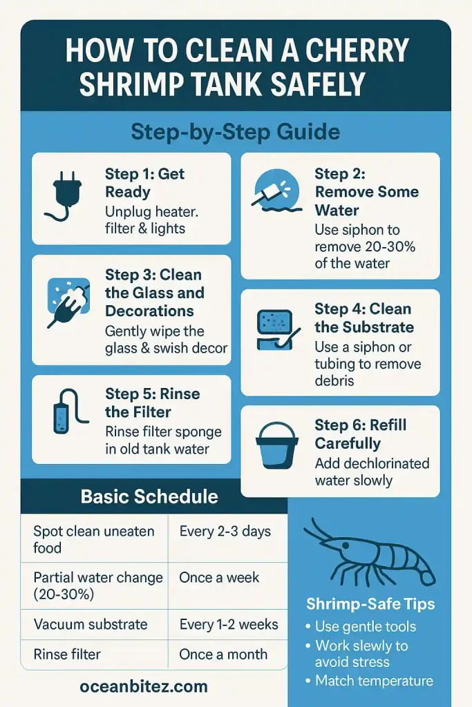 Clean a Cherry Shrimp Tank chart