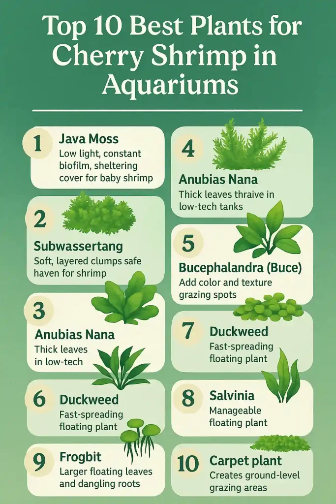Plants for Cherry Shrimp chart