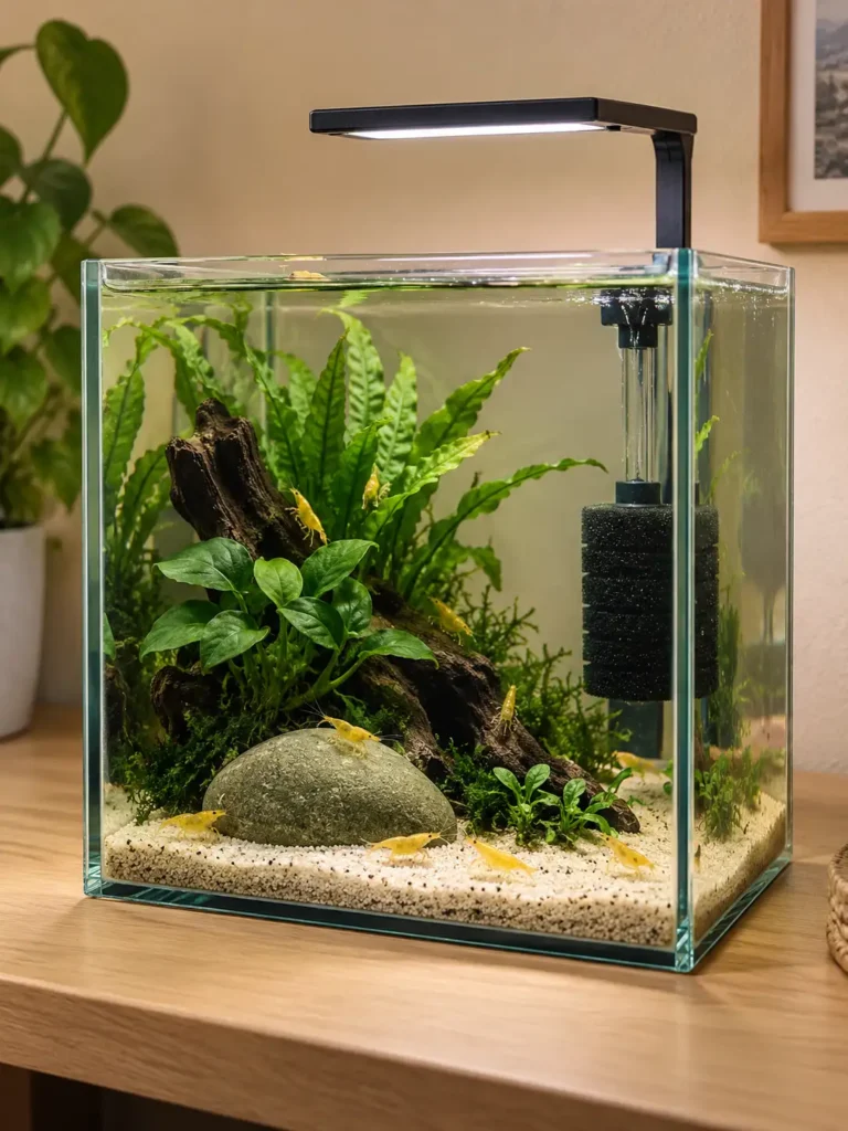 Minimal Desktop Nano Shrimp Tank
