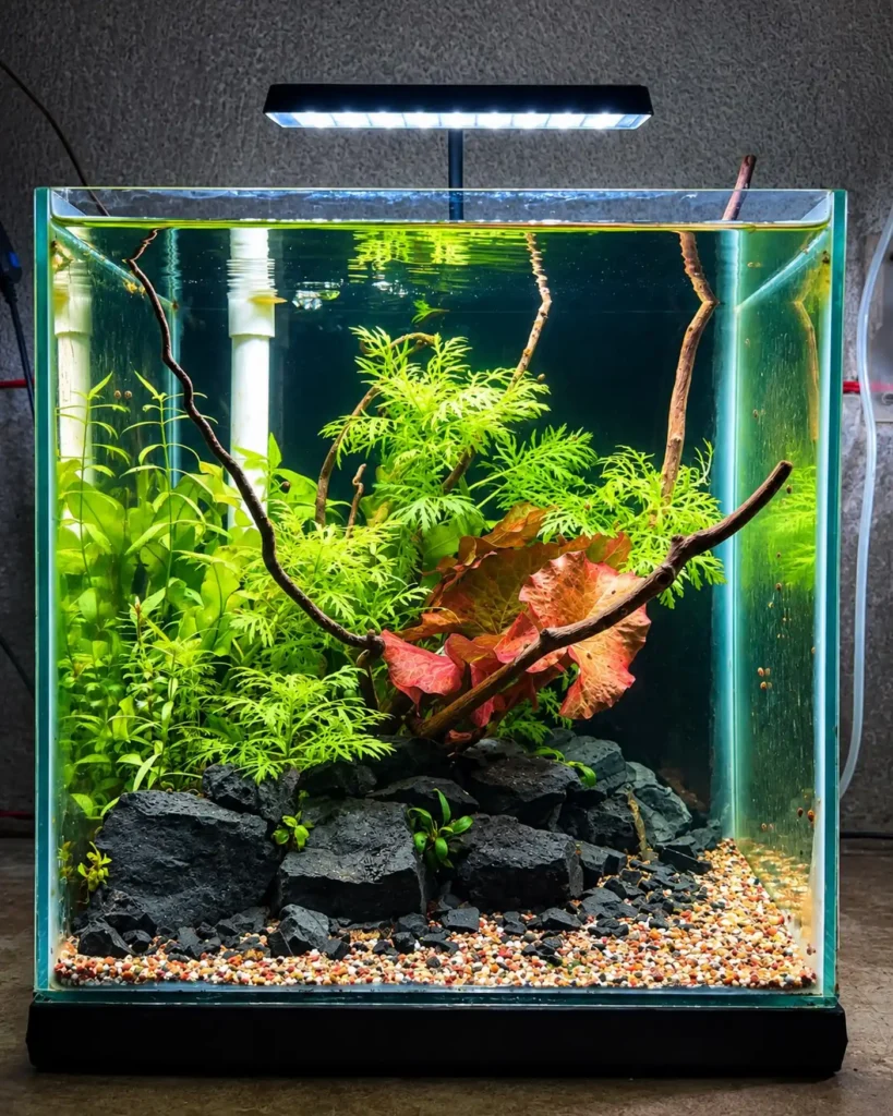 Rock Mound With Red Center Plant